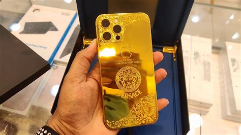 Iphone 12 pro max 24kt gold Versace edition 